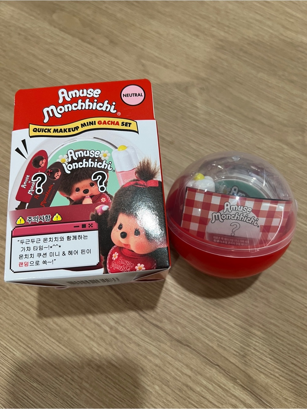 Amuse Monchhichi Quick Makeup Mini Gacha Set - Red